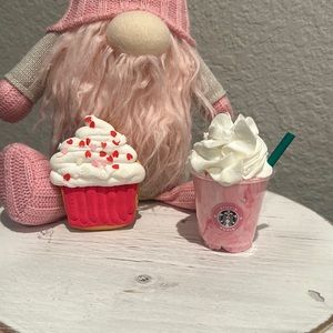 Valentine's Day decor for tiered tray.